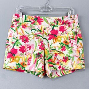 J. Crew‎ Floral Print Shorts Size 4 Tropical Summer Vacation Preppy Resortwear